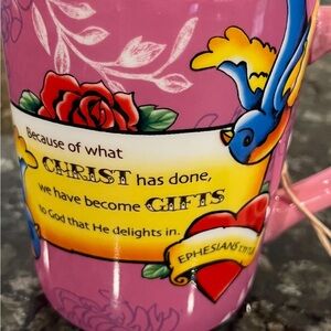DaySpring Pink Mug “Beautiful inside and out” Christian Jesus Gift Coffee Tea